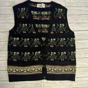 Vintage Floral Knit vest